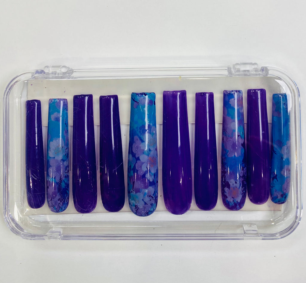 Blossom Blue Press-On Nails