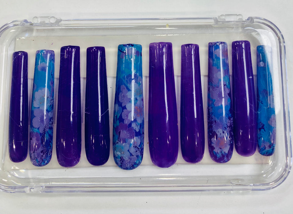 Blossom Blue Press-On Nails