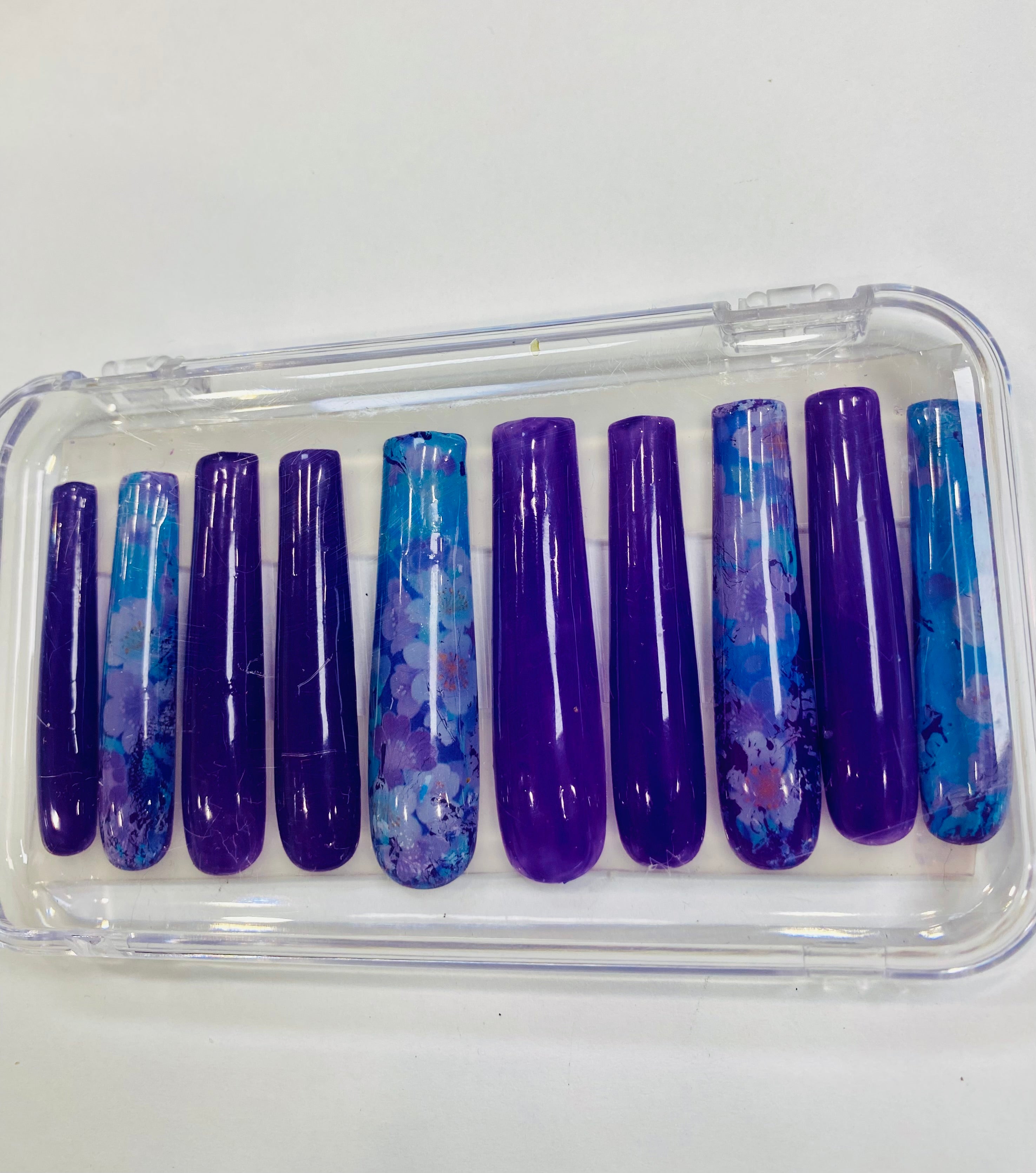 Blossom Blue Press-On Nails