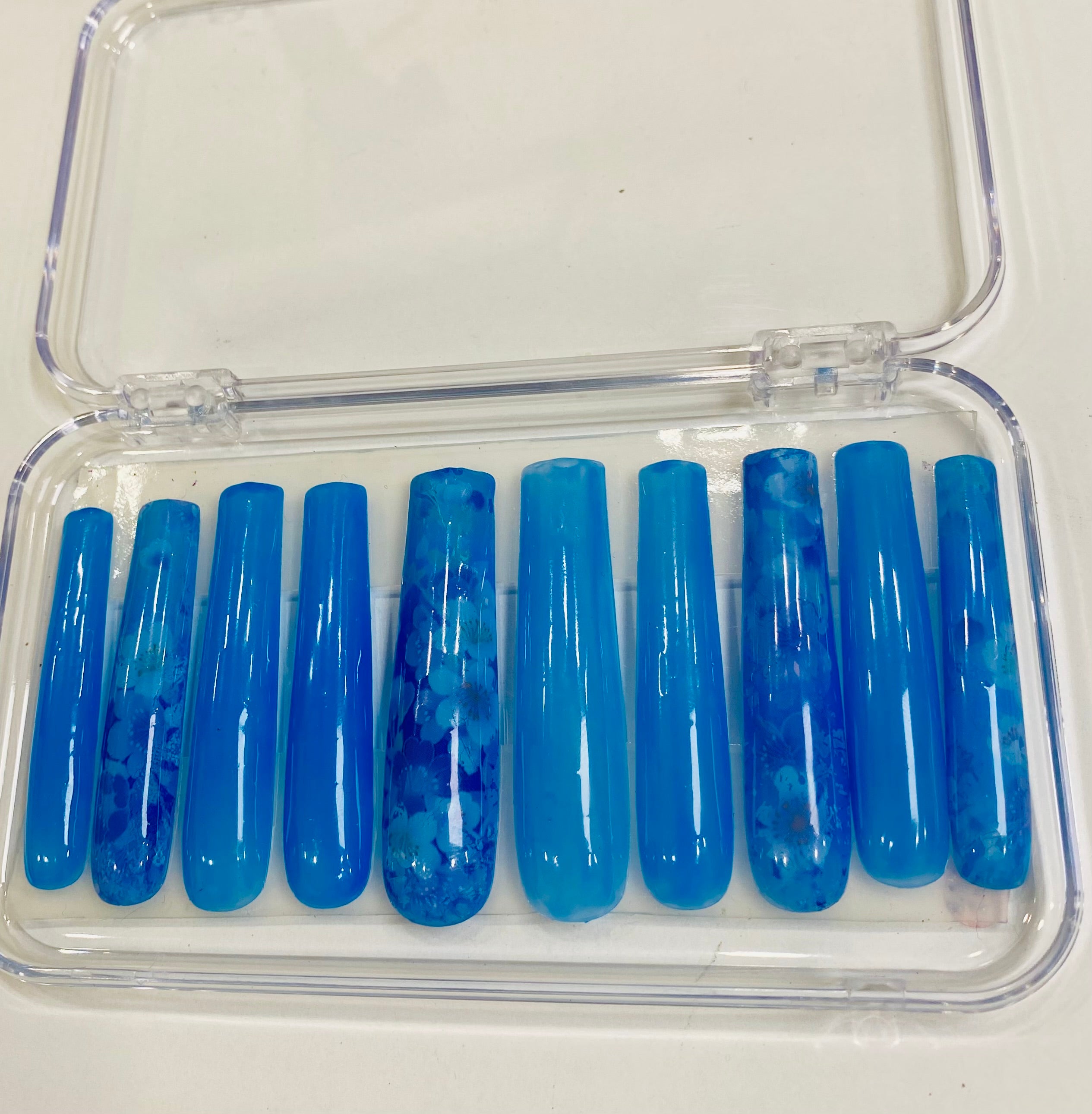 Blossom Blue Press-On Nails