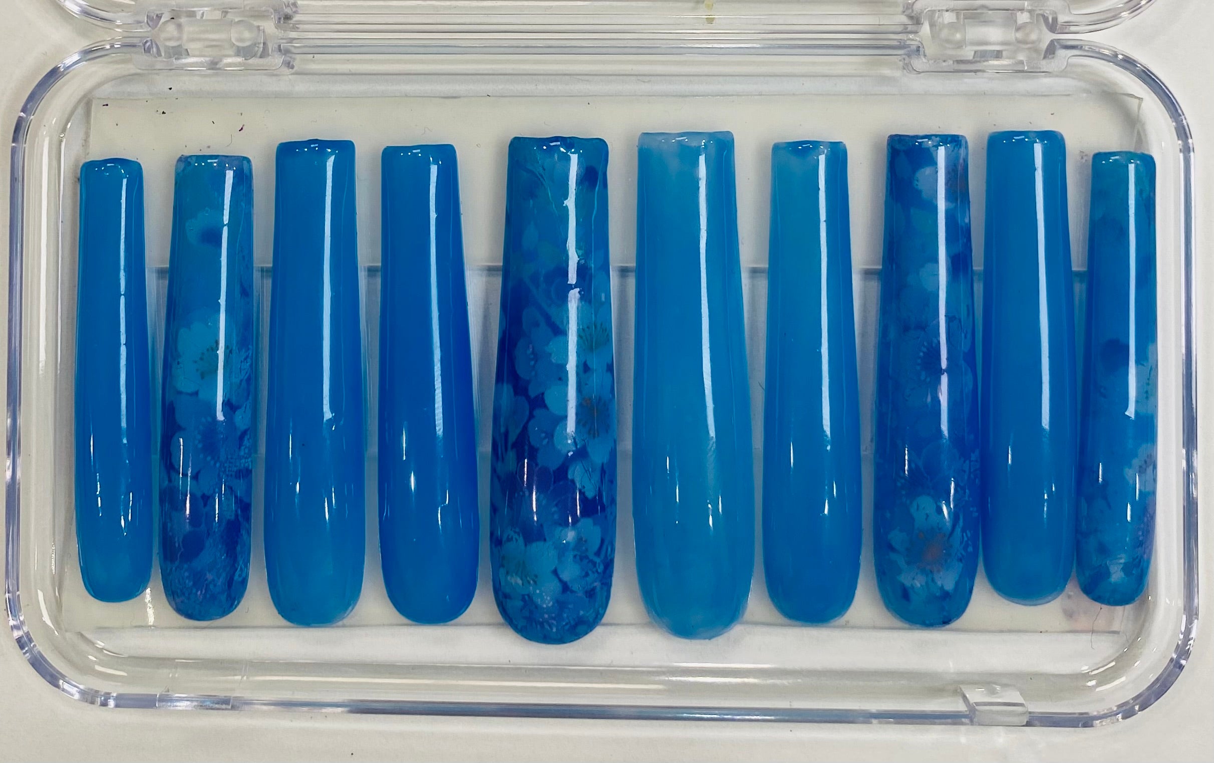 Blossom Blue Press-On Nails