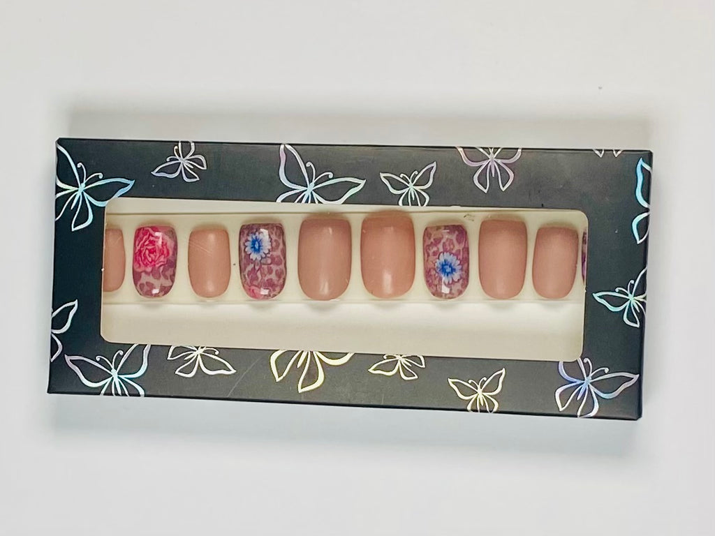 Leopard Blossom Press-On Nails