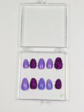 Raspberry Sprinkle Press-On Nails